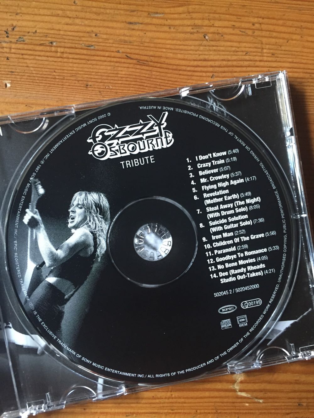 Randy Rhoads Tribute - Ozzy Osbourne (CD-R - 73) music collectible [Barcode 5099750204528] - Main Image 3