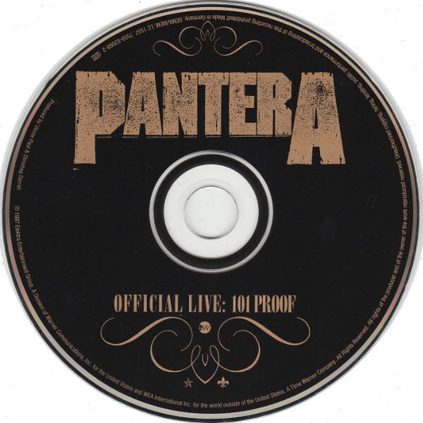 Official Live: 101 Proof - Pantera (CD - 76) music collectible [Barcode 075596206822] - Main Image 4