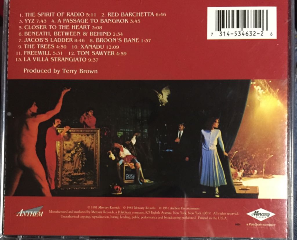 Exit...Stage Left - Rush (CD - 76) music collectible [Barcode 731453463226] - Main Image 2