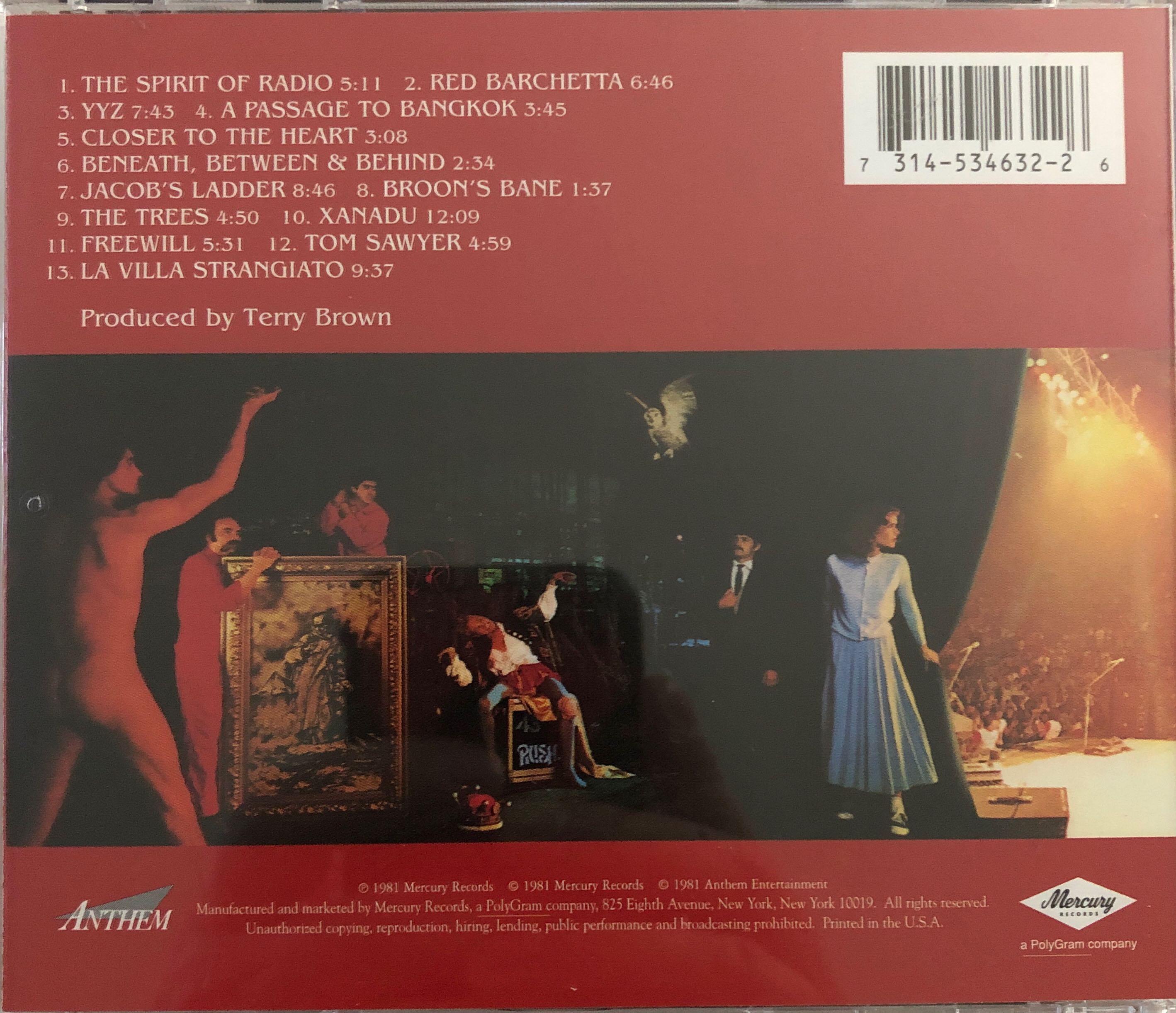 Exit...Stage Left - Rush (CD - 76) music collectible [Barcode 731453463226] - Main Image 3