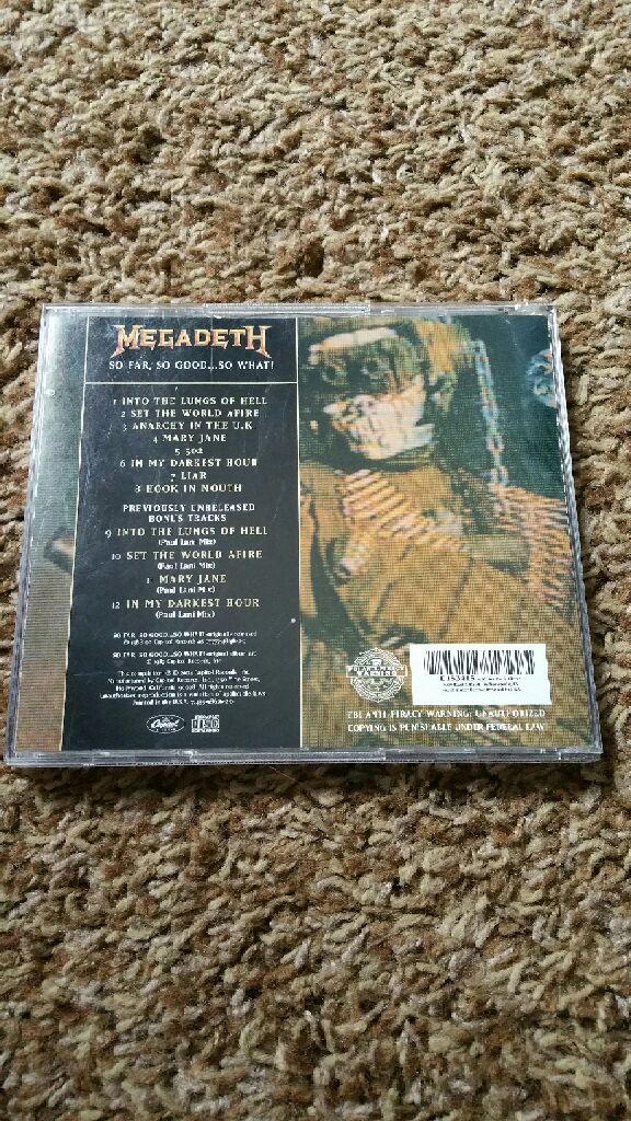 So Far, So Good... So What! - Megadeth (CD - 34) music collectible [Barcode 724359862620] - Main Image 2