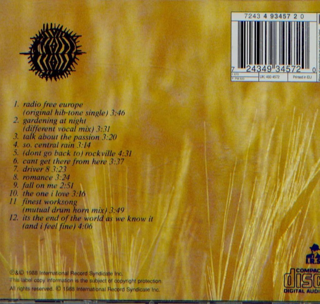 Eponymous - R.E.M. (CD) music collectible [Barcode 5099746314729] - Main Image 2