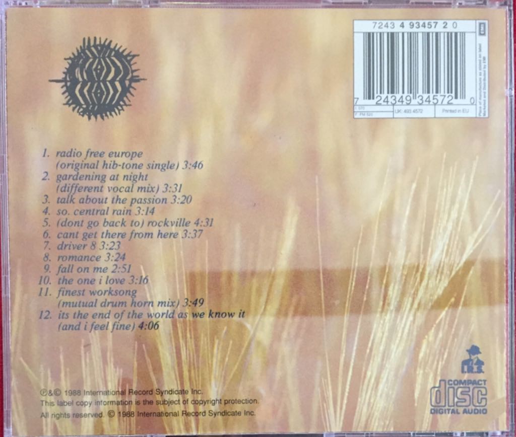 Eponymous - R.E.M. (CD) music collectible [Barcode 724349345720] - Main Image 2