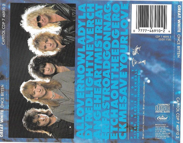 Once Bitten - Great White (Cassette - 47) music collectible [Barcode 020831358927] - Main Image 4
