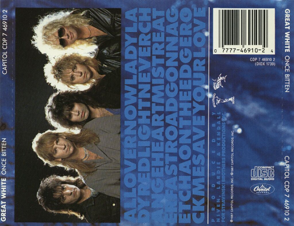 Once Bitten... - Great White (CD - 3514) music collectible [Barcode 077774691024] - Main Image 2