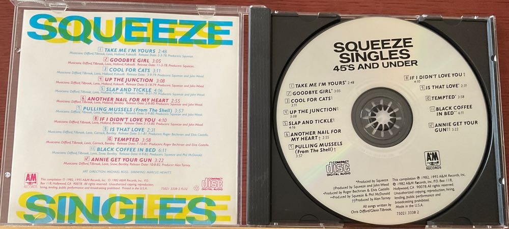 Singles 45’s And Under - Squeeze (CD) music collectible [Barcode 075021333826] - Main Image 3