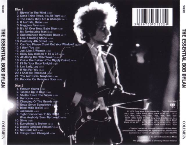 Essential Bob Dylan, The - Bob Dylan (CD - 155) music collectible [Barcode 696998516823] - Main Image 2