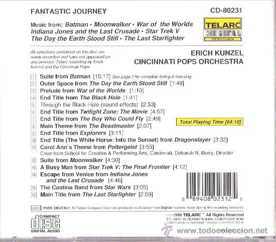 Fantastic Journey - Erich Kunzel - Cincinnati Pops Orchestra, Erich Kunzel (CD - 64) music collectible [Barcode 089408023125] - Main Image 2