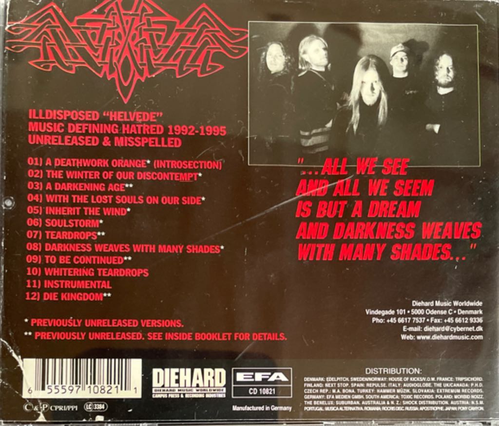 Helvede - Illdisposed (CD) music collectible [Barcode 655597108211] - Main Image 2