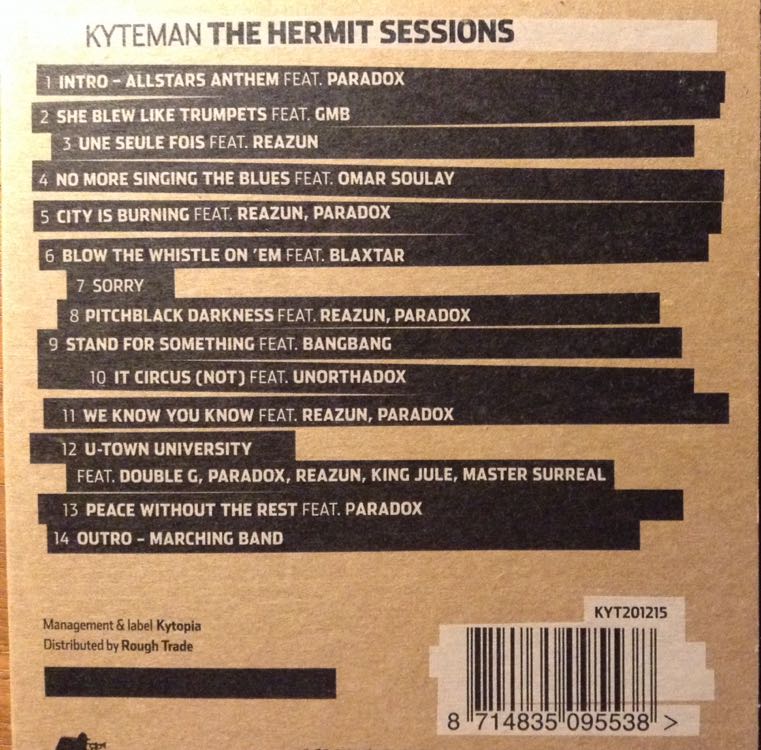 The Hermit Sessions - Kyteman (CD) music collectible [Barcode 8714835095538] - Main Image 2