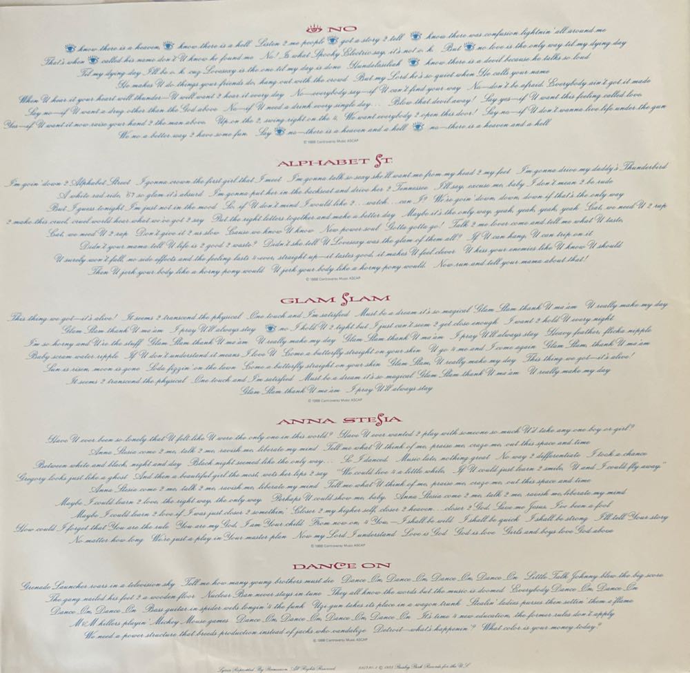 Lovesexy - Prince (CD - 45) music collectible [Barcode 075992572019] - Main Image 3