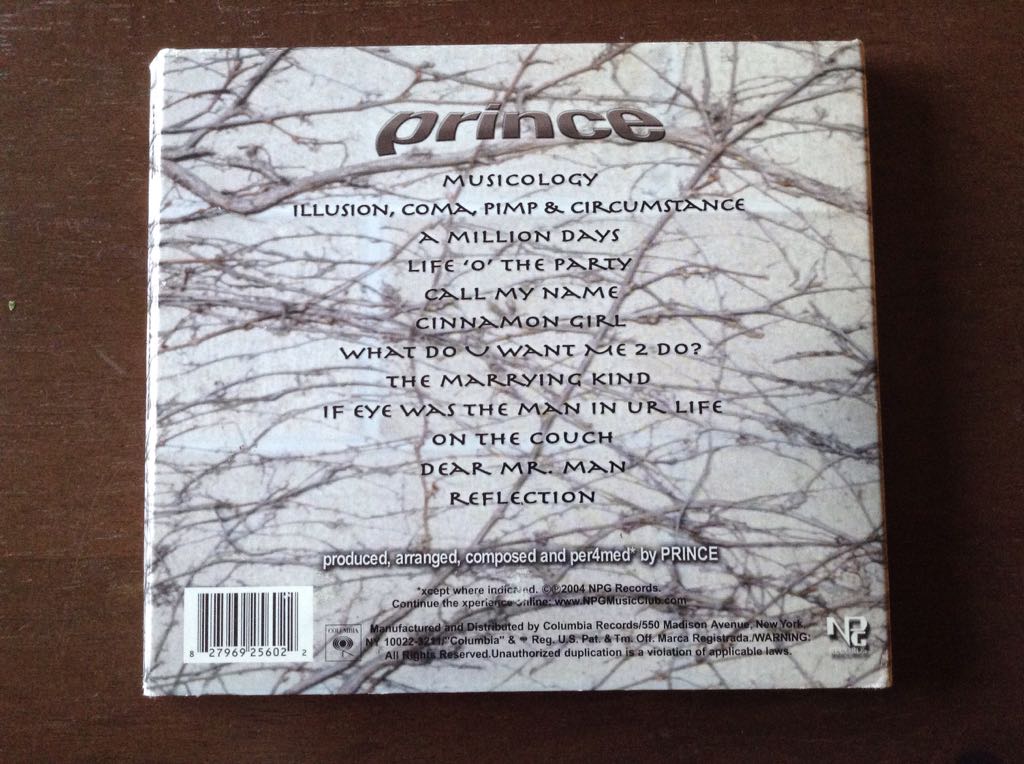 Musicology - Prince (CD) music collectible [Barcode 827969256022] - Main Image 2