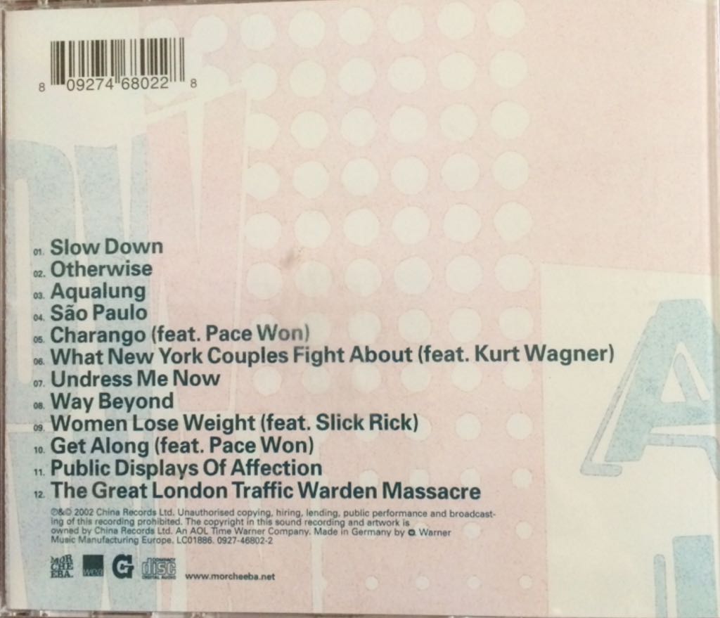 Charango - Morcheeba (CD - 47) music collectible [Barcode 809274680228] - Main Image 2