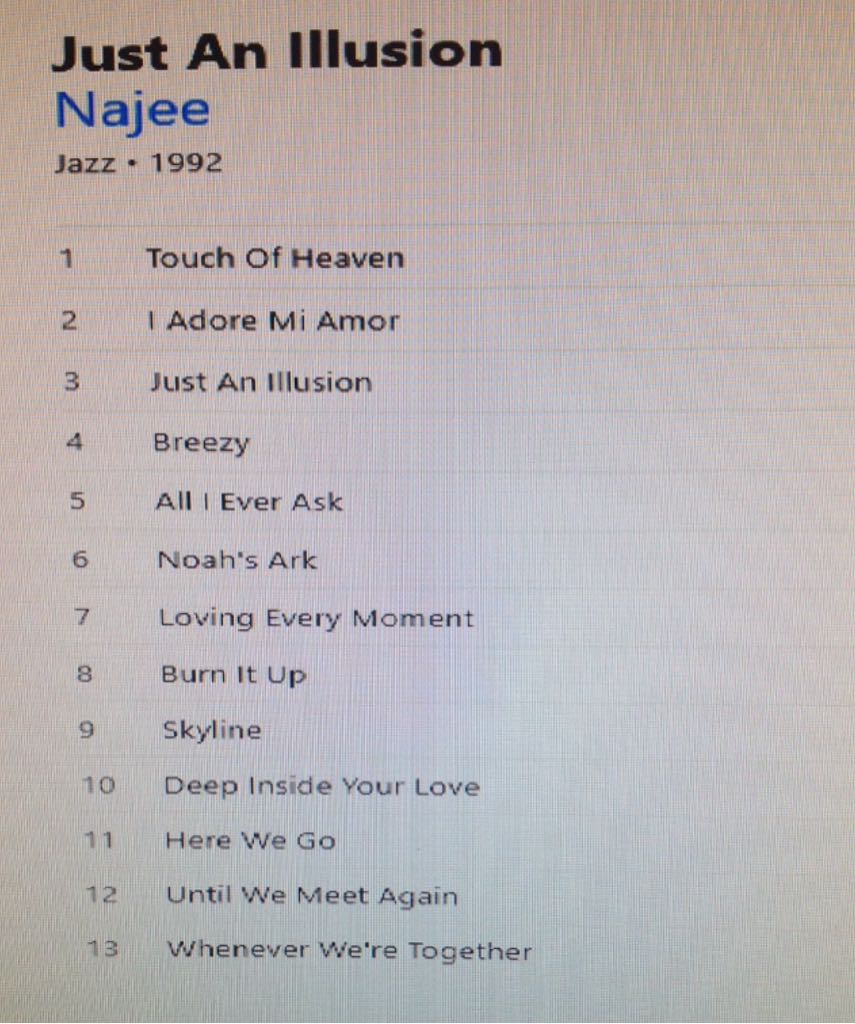 Just An Illusion - Najee (CD - 65) music collectible [Barcode 011179940028] - Main Image 2