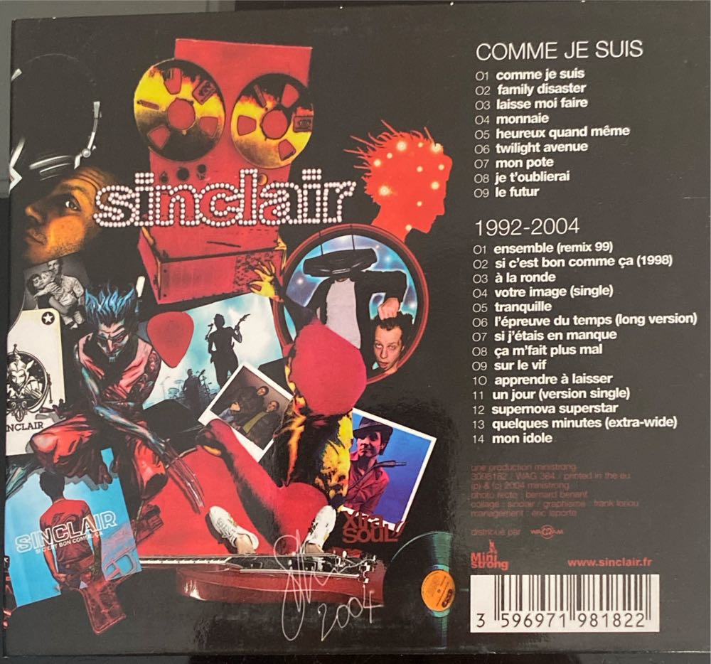 Comme Je Suis - 1992-2004 - Sinclair (CD) music collectible [Barcode 3596971981822] - Main Image 2