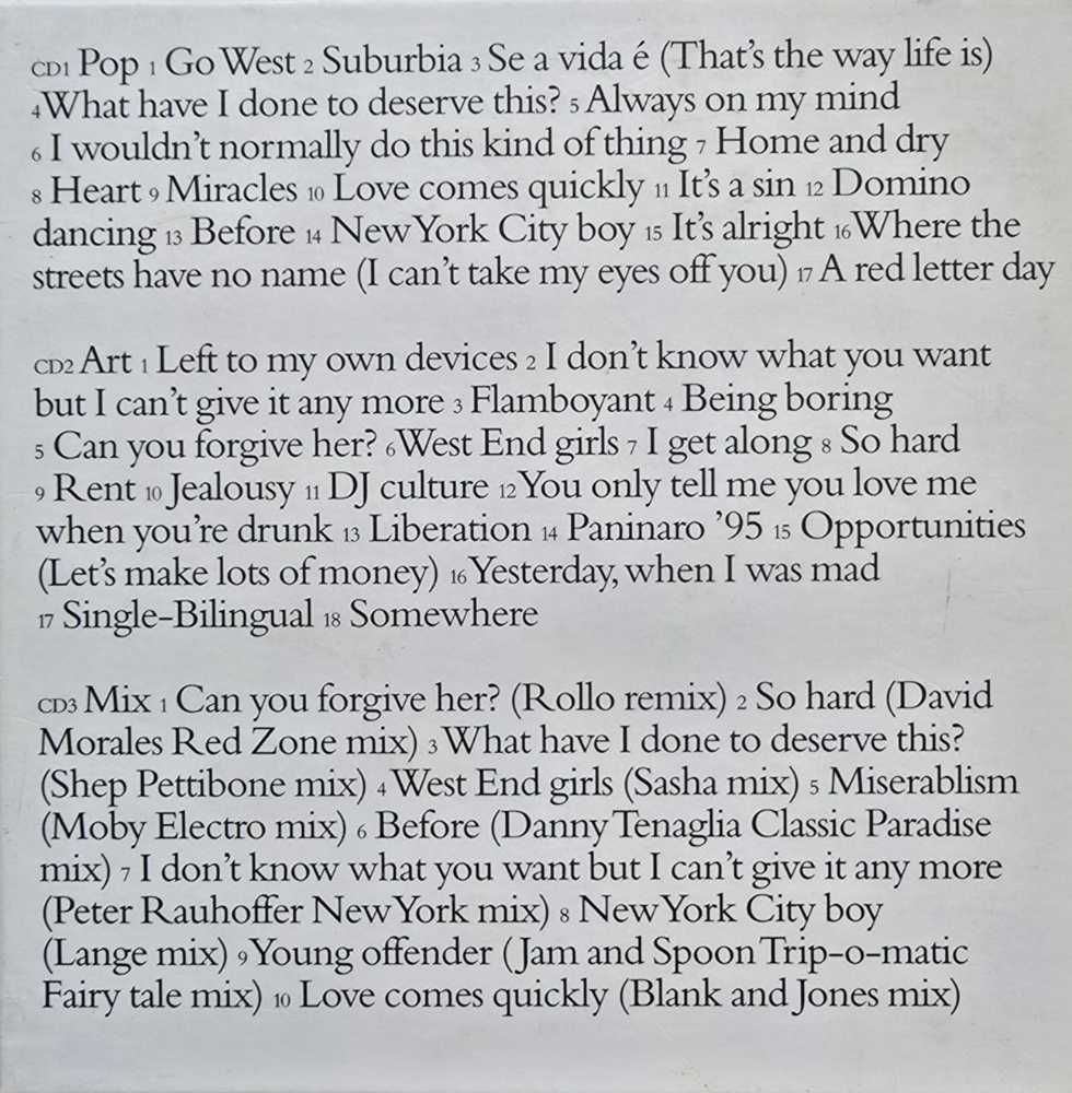 Pet Shop Boys (Compilation 5) - PopArt: The Hits - Pet Shop Boys (CD - 360) music collectible [Barcode 724359509327] - Main Image 2