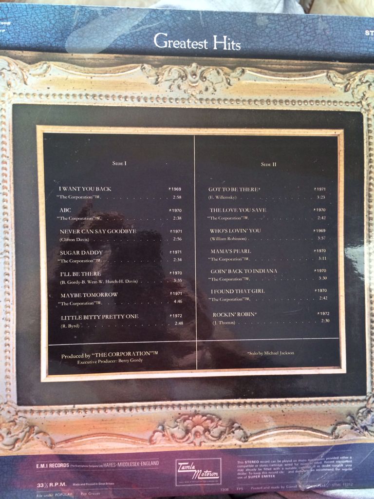 Jackson 5 Greatest Hits - Jackson 5 (12”) music collectible [Barcode 737463520126] - Main Image 2