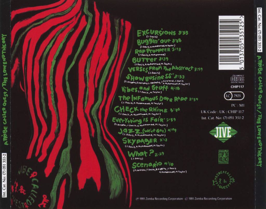 The Low End Theory - A Tribe Called Quest (CD - 48:05) music collectible [Barcode 828765354929] - Main Image 2