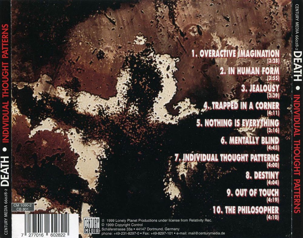 Individual Thought Patterns - Death (CD - 39) music collectible [Barcode 088561116828] - Main Image 2