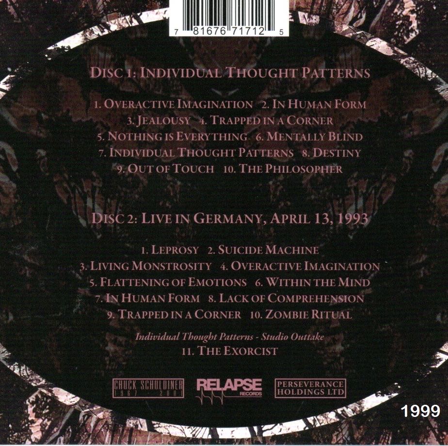 Individual Thought Patterns - Death (CD - 39) music collectible [Barcode 088561116828] - Main Image 3