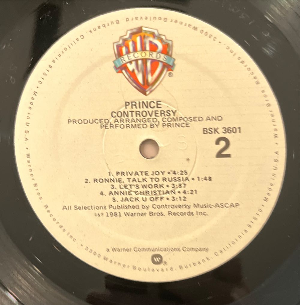 Controversy - Prince (12” - 3704) music collectible - Main Image 4