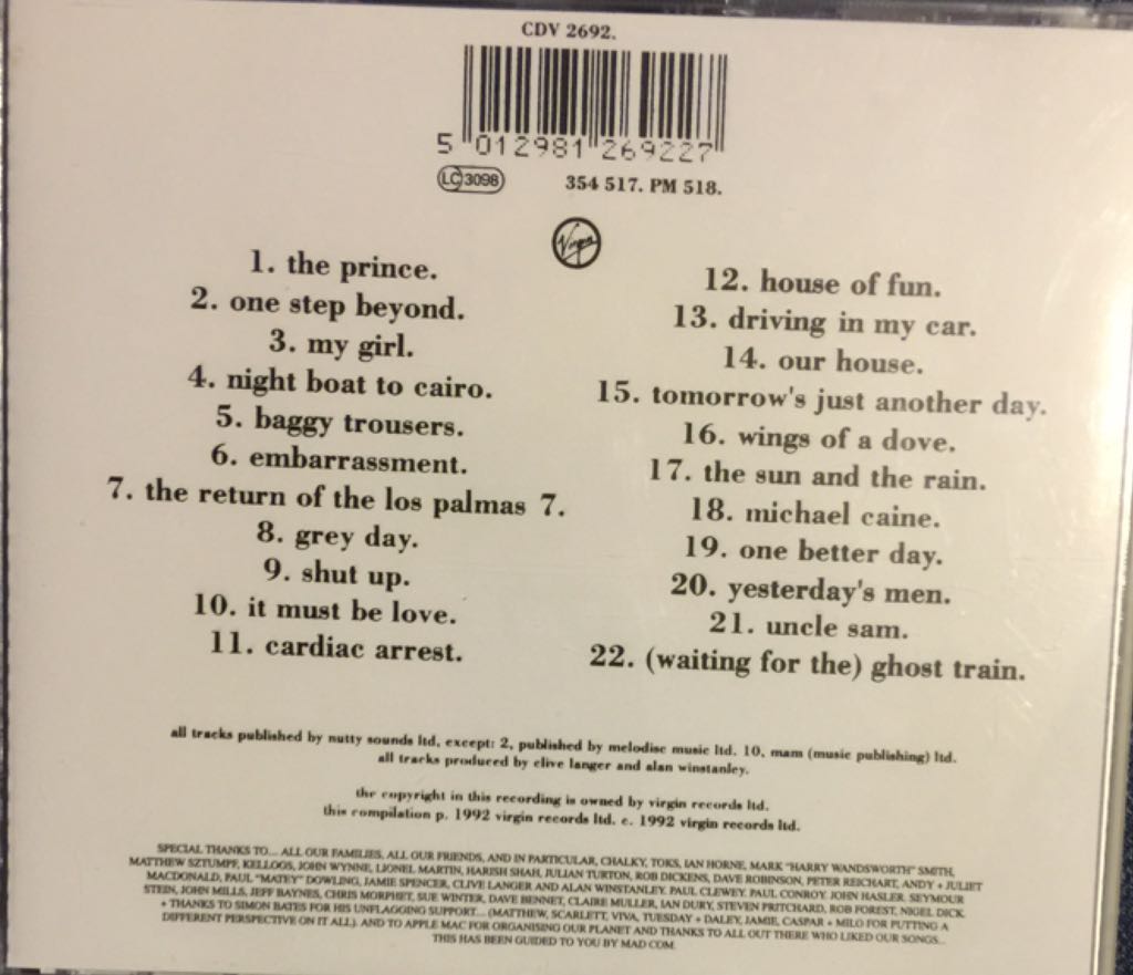 Divine Madness - 305 - Madness (CD - 77) music collectible [Barcode 5012981269227] - Main Image 2