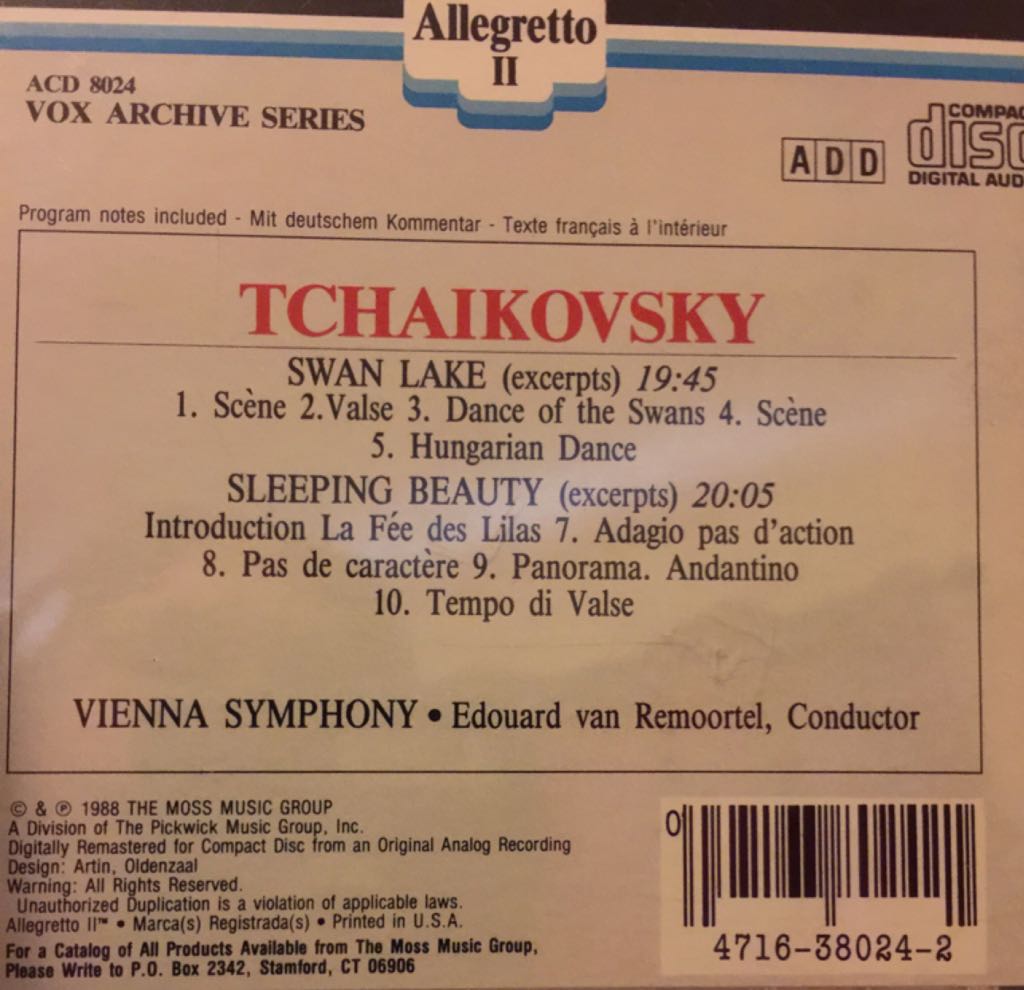 Tchaikovsky - Tchaikovsky (CD) music collectible [Barcode 018777460323] - Main Image 2