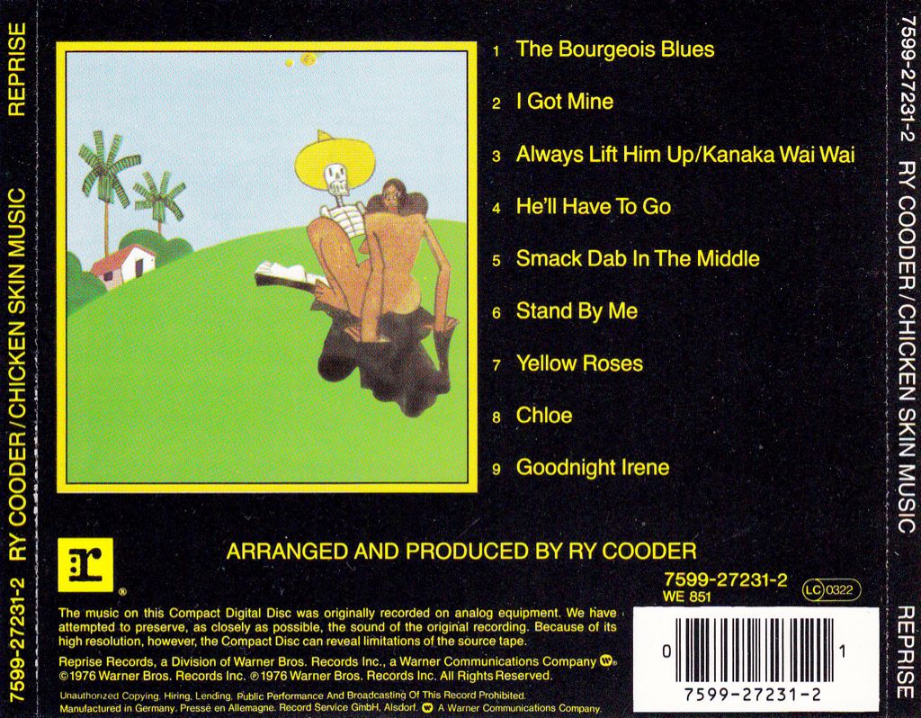 Chicken Skin Music - Cooder, Ry (CD - 40) music collectible [Barcode 075992723121] - Main Image 2