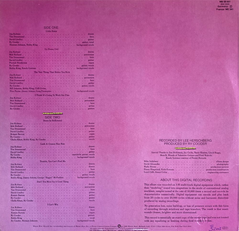 Bop Till You Drop - Cooder Ry music collectible - Main Image 2