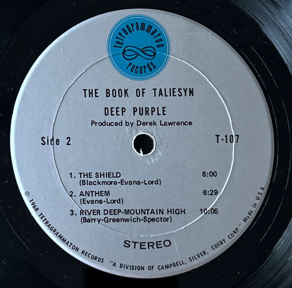 The Book of Taliesyn - Deep Purple (12” - 4357) music collectible [Barcode 016726602220] - Main Image 4
