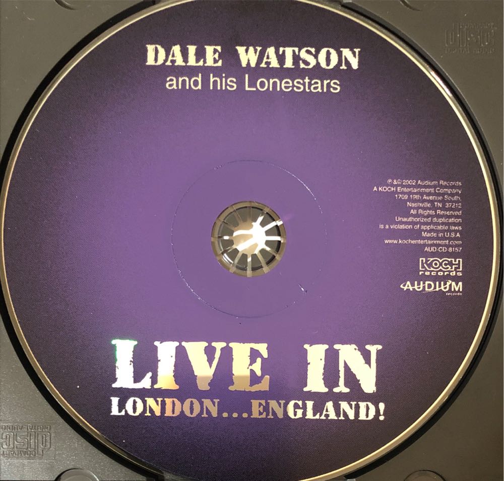 Live in London...England (MP3) - Watson, Dale (MP3) music collectible [Barcode 684038815722] - Main Image 4