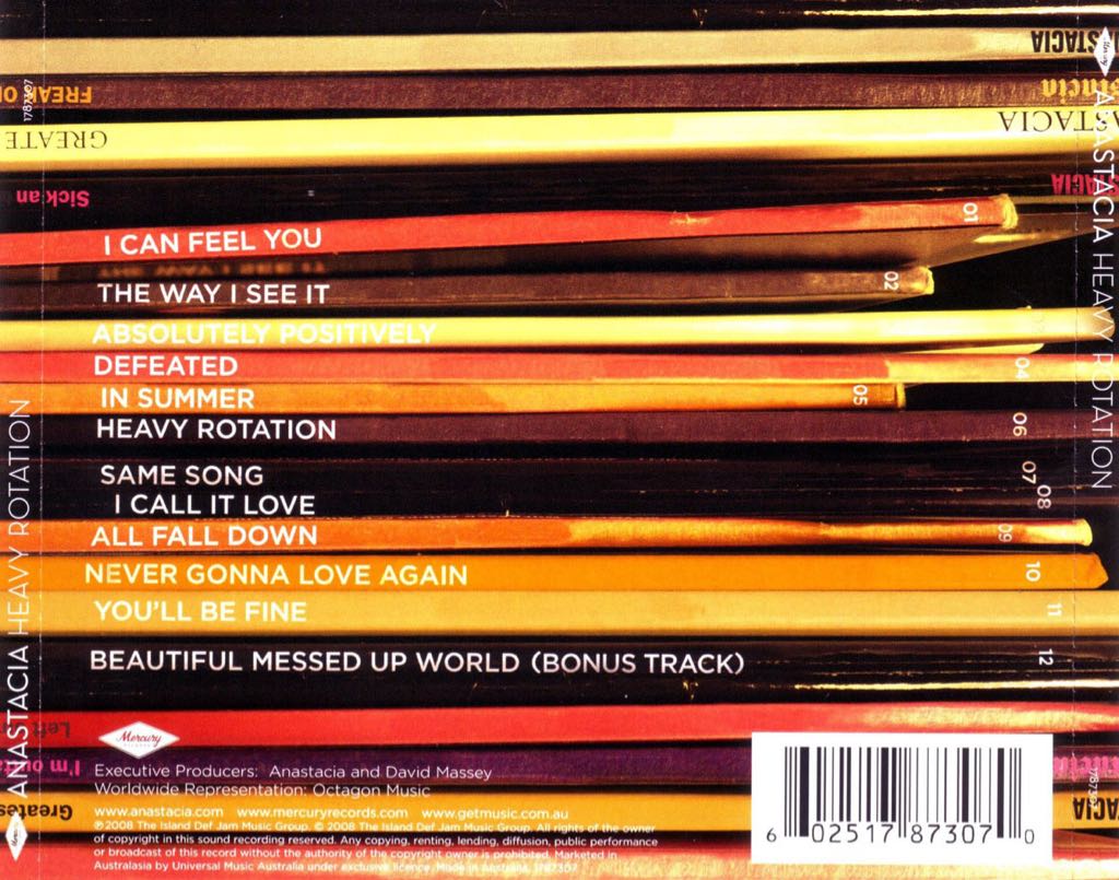 Heavy Rotation - Anastacia (CD - 41) music collectible [Barcode 602517873070] - Main Image 2