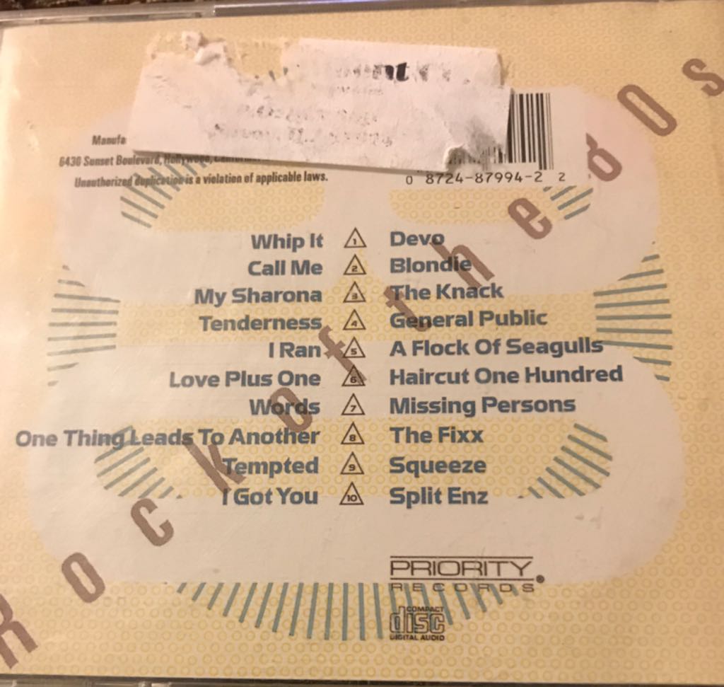 Rock Of The 80s - Various (Cassette) music collectible [Barcode 087248799446] - Main Image 2