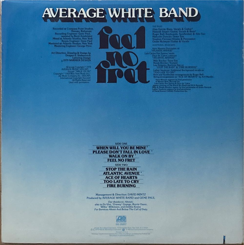 Feel No Fret - Average White Band (12”) music collectible [Barcode 081227185725] - Main Image 2