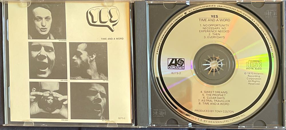 Time And A Word - Yes (CD - 40) music collectible [Barcode 075678144929] - Main Image 3