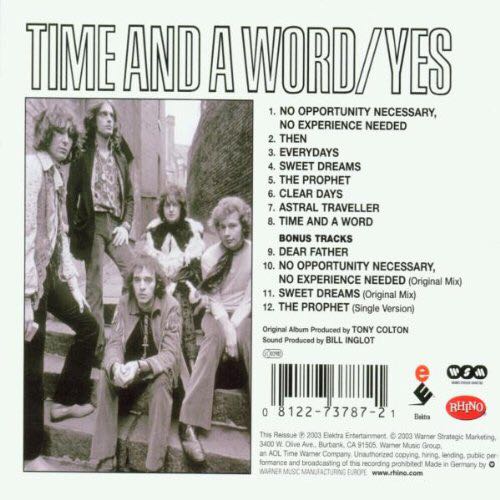 Time And A Word - Yes (CD) music collectible [Barcode 9325583018381] - Main Image 2