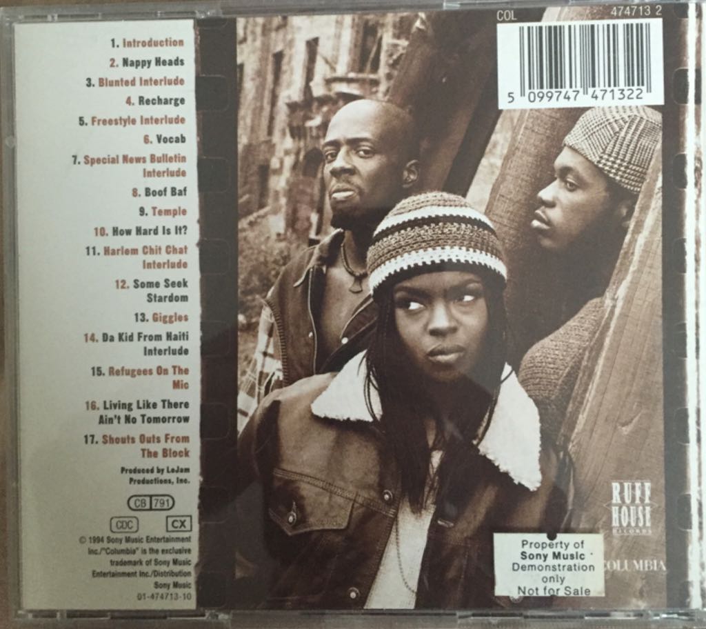 Blunted On Reality - Fugees (CD) music collectible [Barcode 5099747471322] - Main Image 2