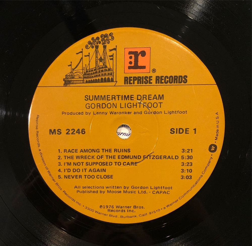 Summertime Dream - Lightfoot, Gordon (12” - 37) music collectible - Main Image 3