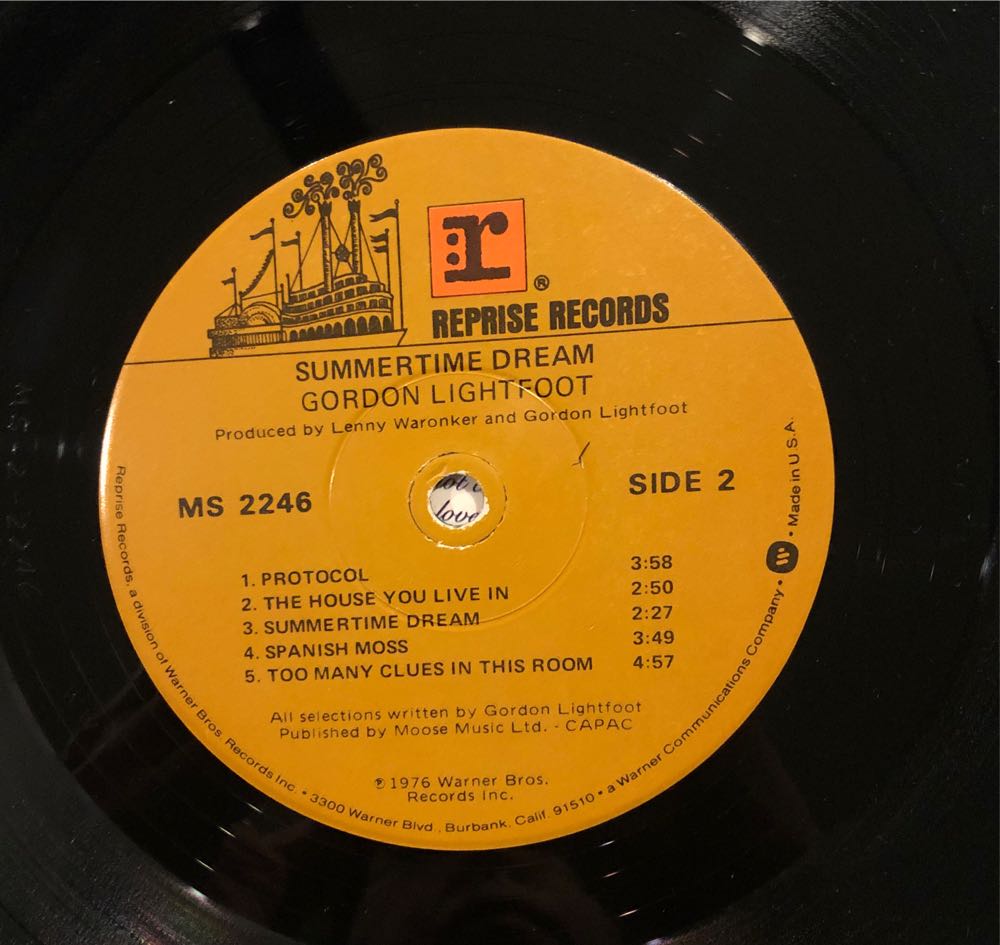 Summertime Dream - Lightfoot, Gordon (12” - 37) music collectible - Main Image 4