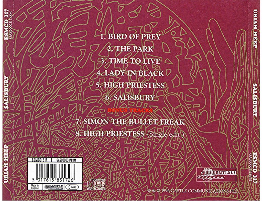 Salisbury - Uriah Heep (CD - 38) music collectible [Barcode 042281138928] - Main Image 2