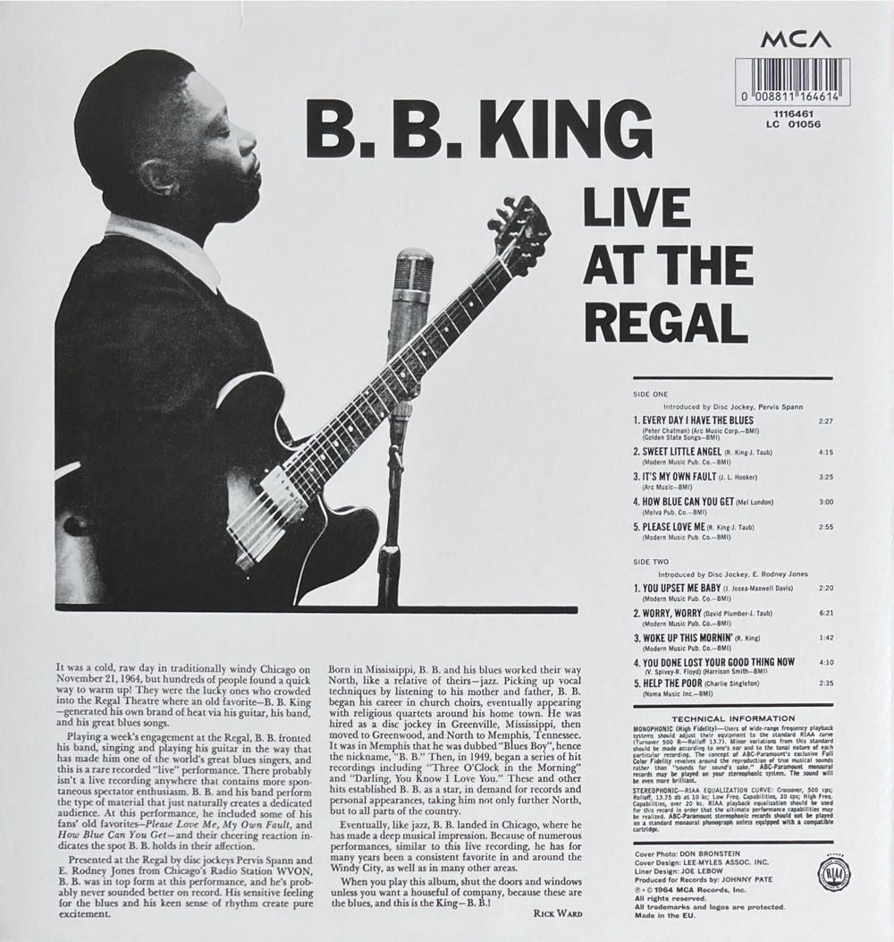 Live At The Regal - King, B. B. (12”) music collectible - Main Image 2
