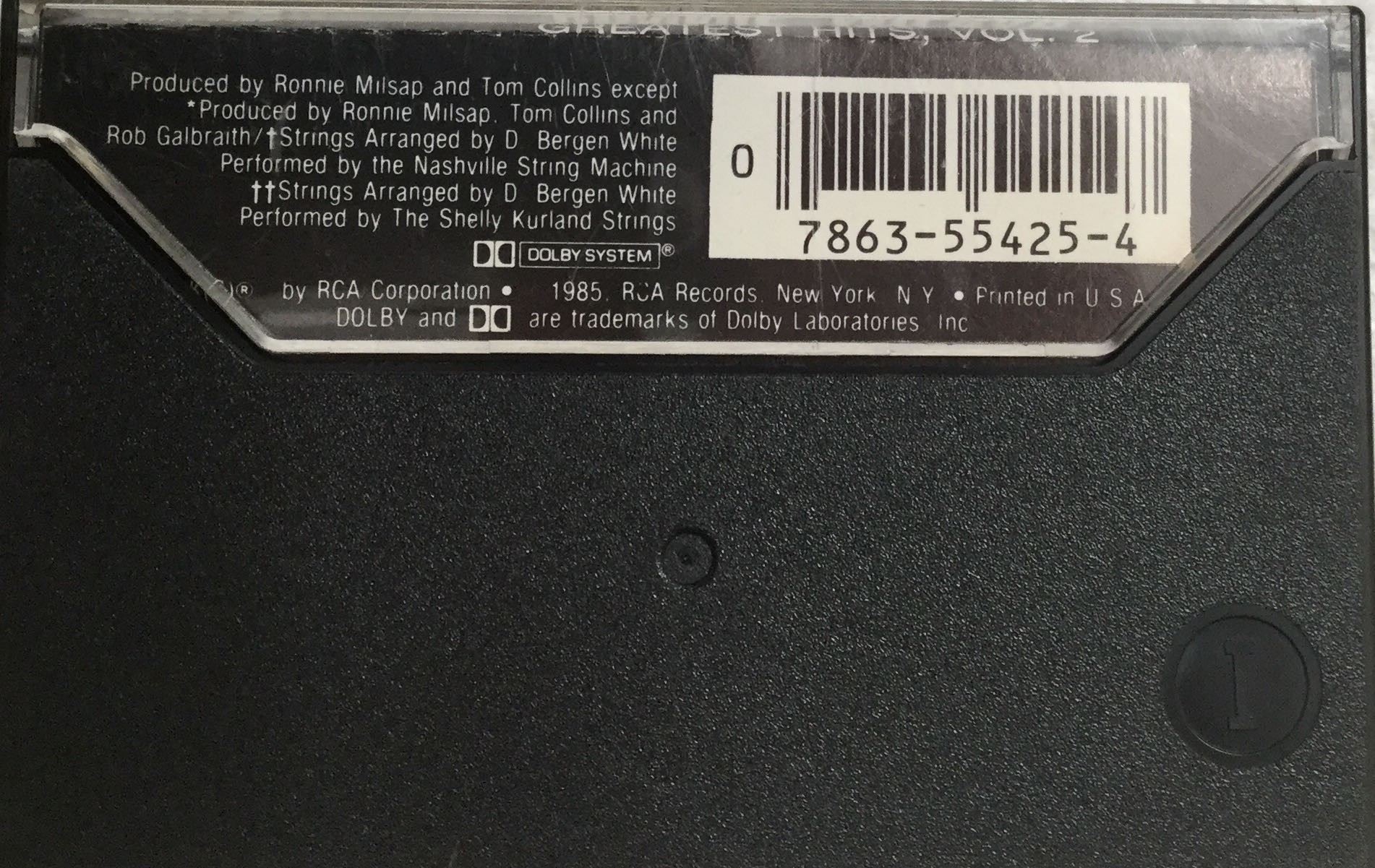 Greatest Hits, Vol. 2 - Milsap, Ronnie (Cassette) music collectible [Barcode 078635542547] - Main Image 2