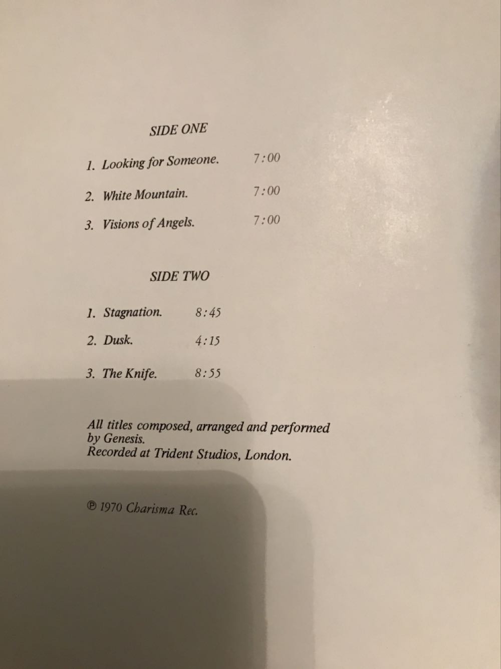 Trespass - Genesis (12”) music collectible [Barcode 077778644026] - Main Image 2