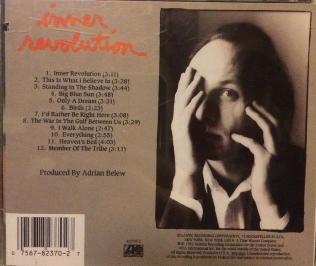 Inner Revolution - Belew, Adrian (CD - 40) music collectible [Barcode 075678237027] - Main Image 2