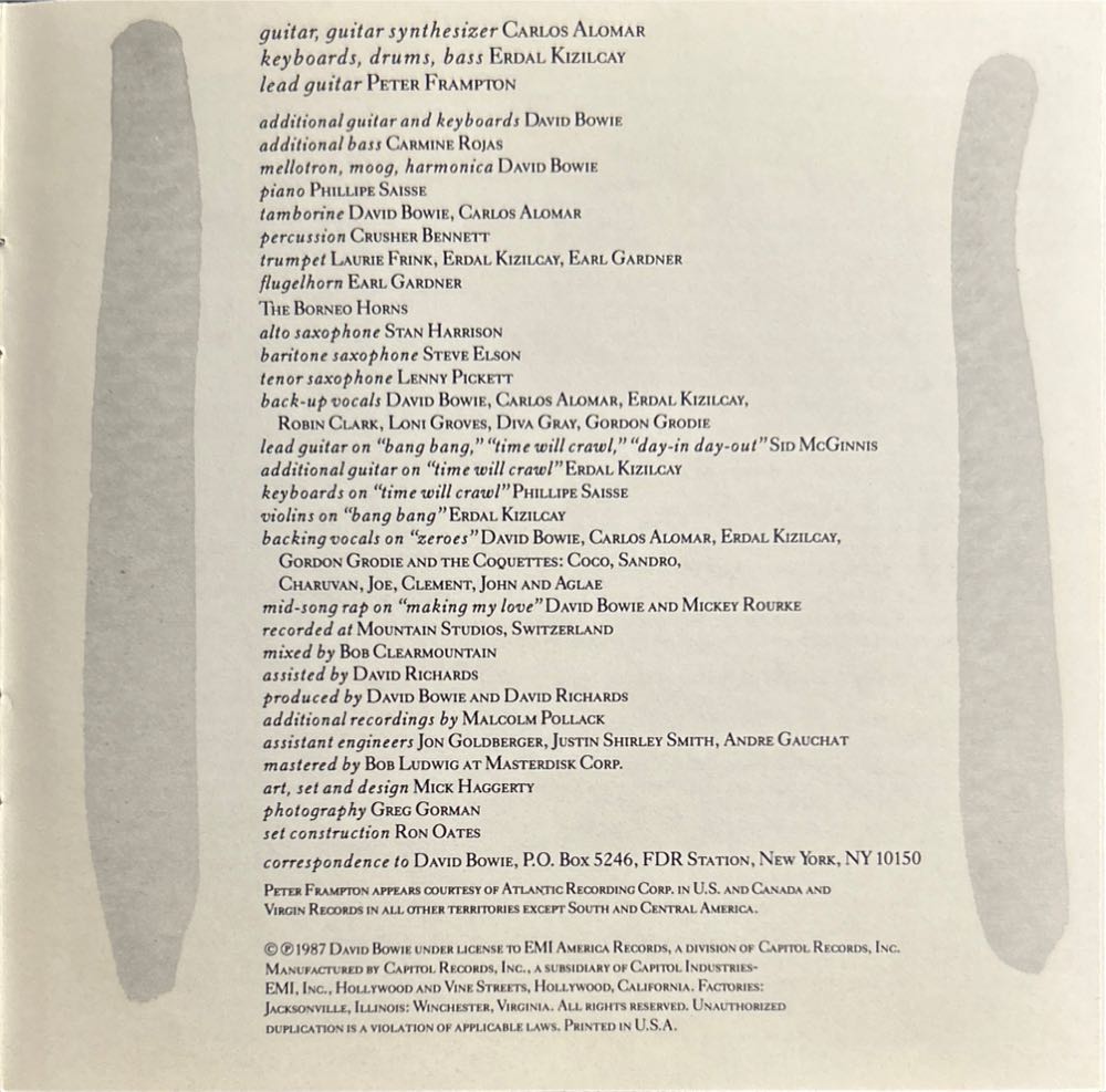 Never Let Me Down - David Bowie (MP3 - 44) music collectible [Barcode 077774667722] - Main Image 3