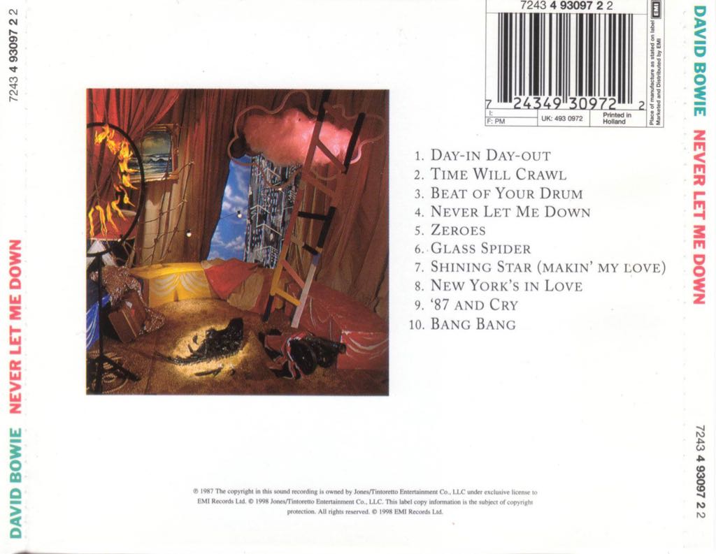 Never Let Me Down - Bowie, David (CD - 53) music collectible [Barcode 724384098629] - Main Image 2