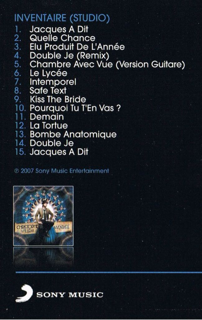 Inventaire - Willem Christophe (CD) music collectible [Barcode 886970724623] - Main Image 2