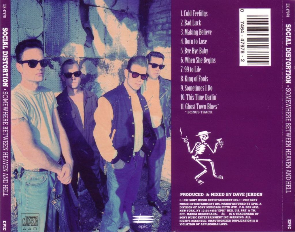 Somewhere Between Heaven And Hell - Social Distortion (AAC - 44) music collectible [Barcode 4988010767624] - Main Image 2