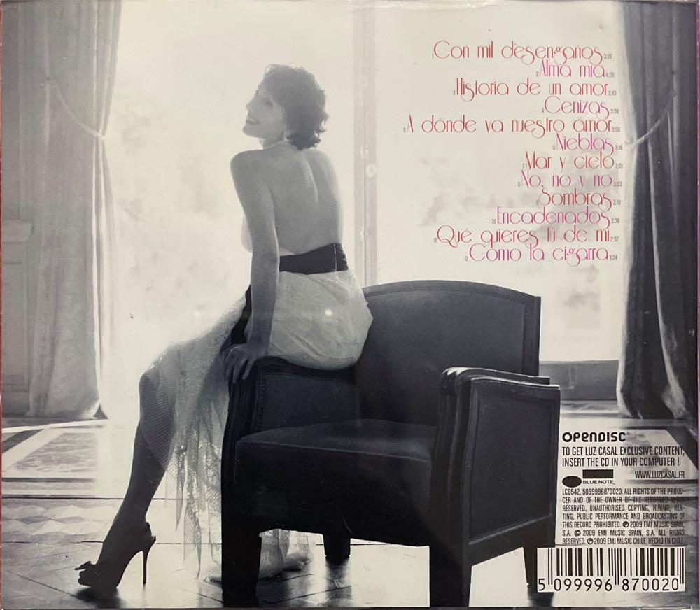 La Passion - Luz Casal (CD) music collectible [Barcode 5099996870020] - Main Image 2