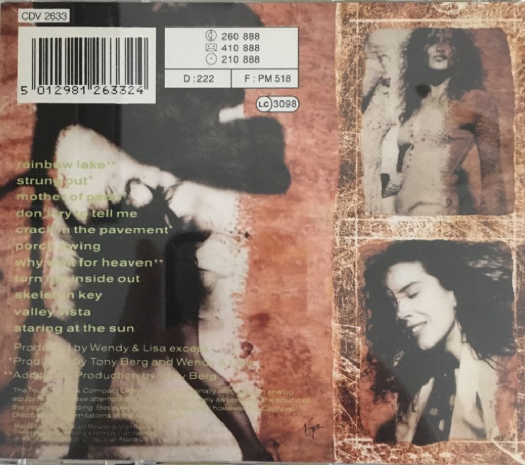 Eroica - Wendy And Lisa (CD) music collectible [Barcode 5012981263324] - Main Image 2